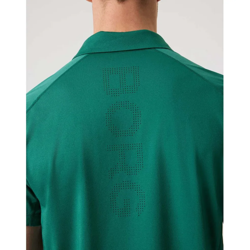 ace mesh panel polo shirt