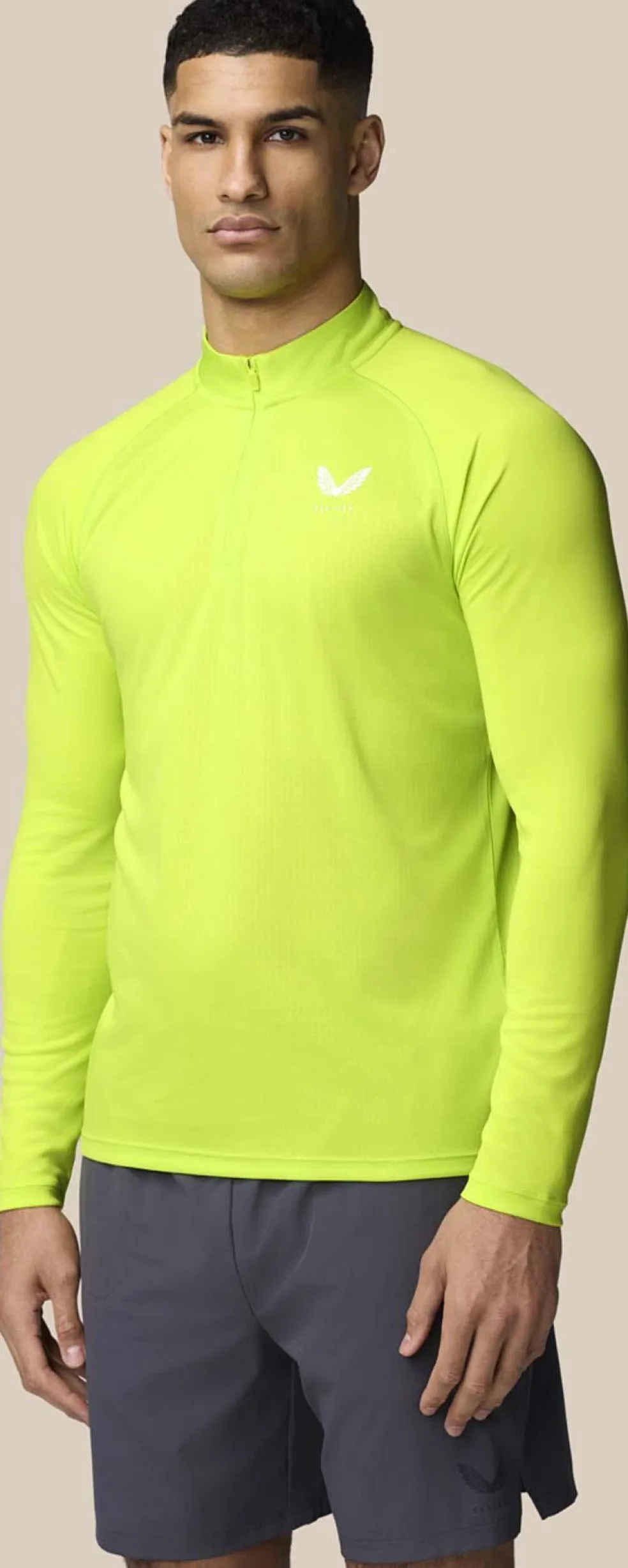 Aop 1/4 Zip Ls Top