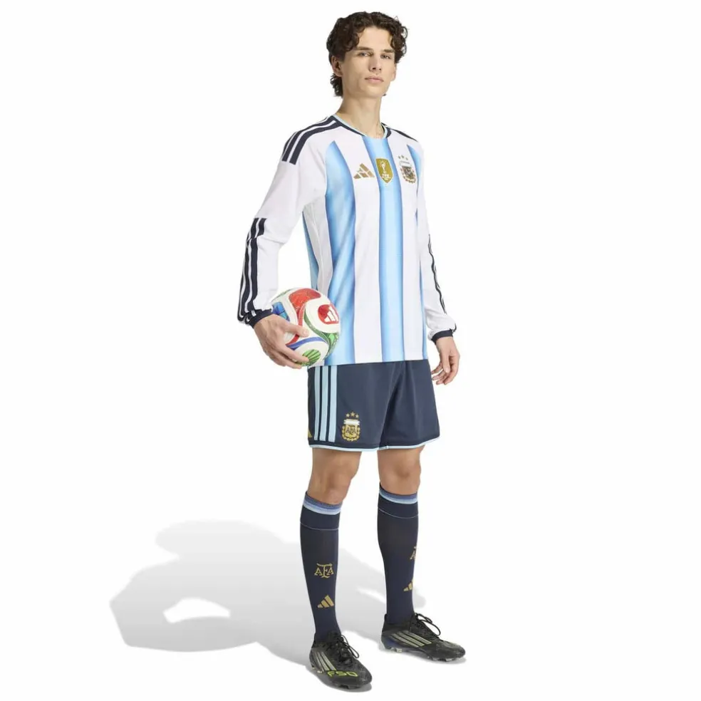 Argentinië 26 Authentiek Thuisshirt met Lange Mouwen