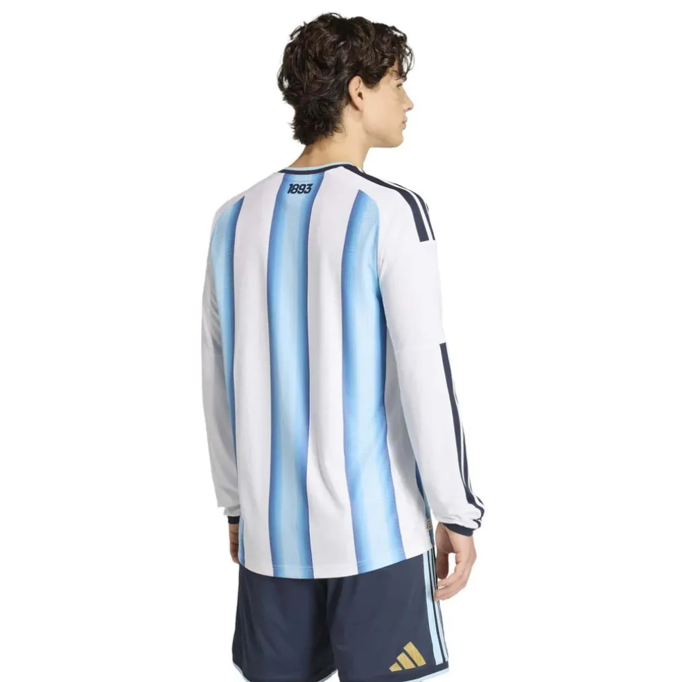 Argentinië 26 Authentiek Thuisshirt met Lange Mouwen