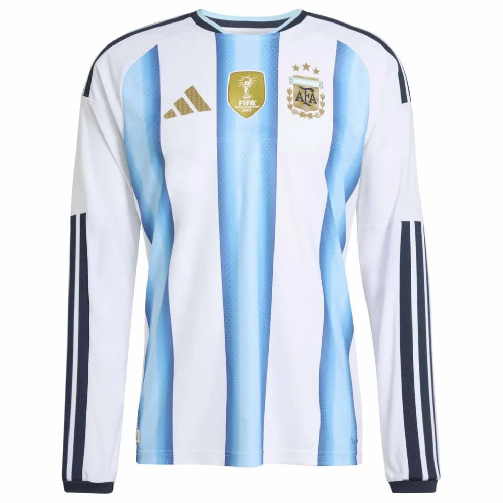 Argentinië 26 Authentiek Thuisshirt met Lange Mouwen
