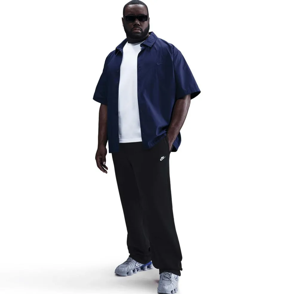 club open-hem fleece broek