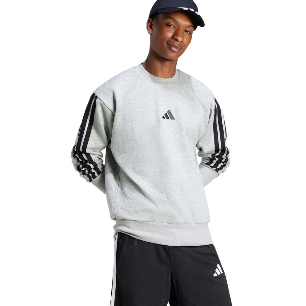 Essentials 3-Stripes Fleece Sweatshirt