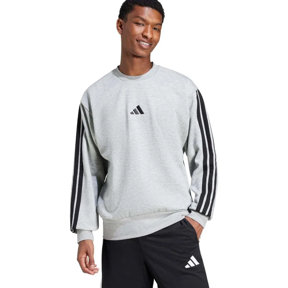 Essentials 3-Stripes Fleece Sweatshirt