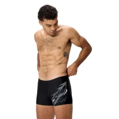 MEDLEY LOGO AQUASHORT BLK/GRY