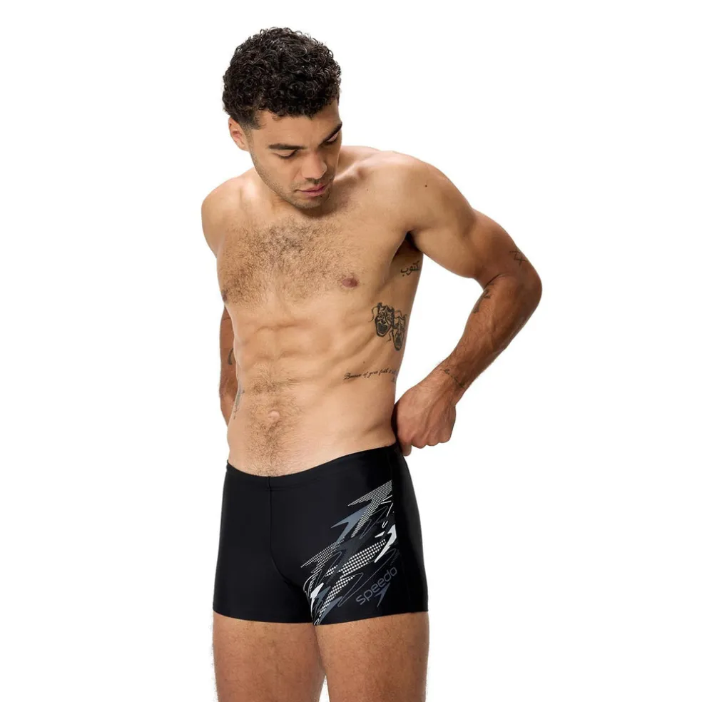 MEDLEY LOGO AQUASHORT BLK/GRY