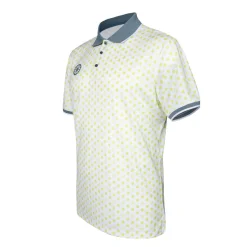 men pique printed polo