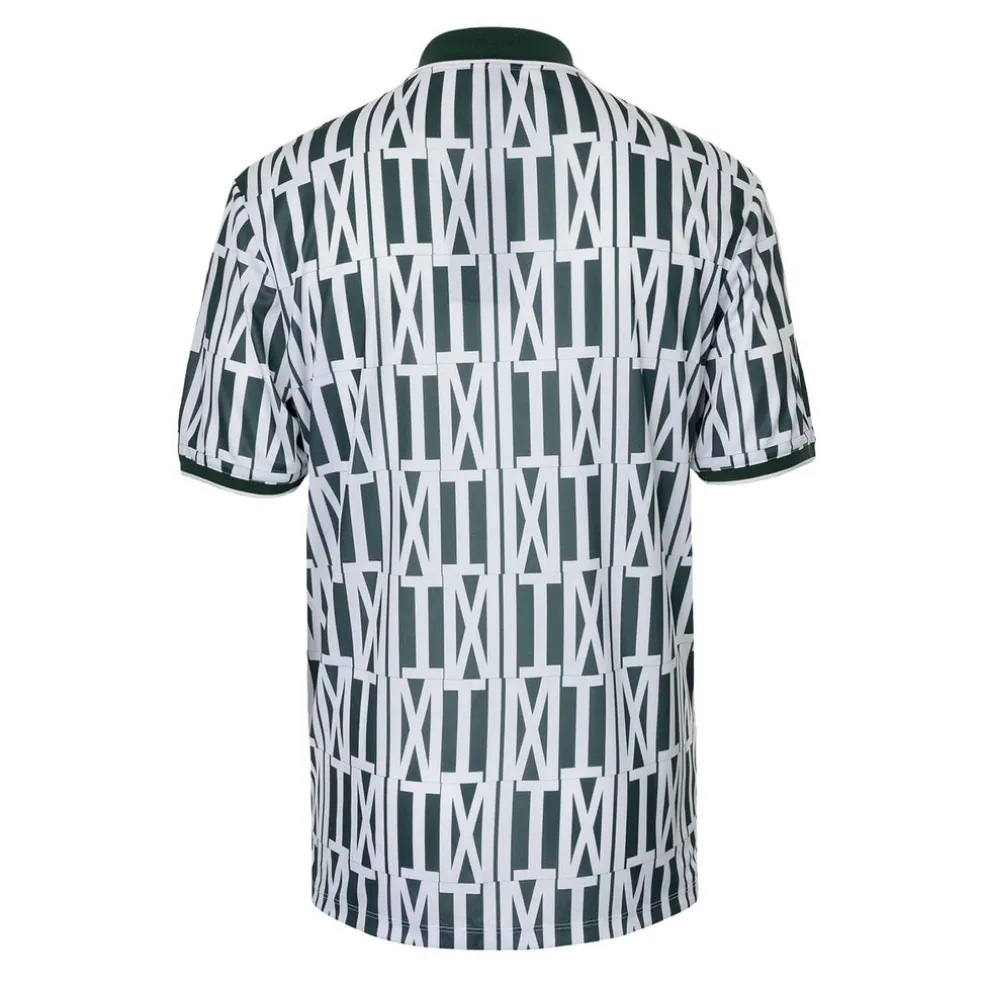 men pique printed polo
