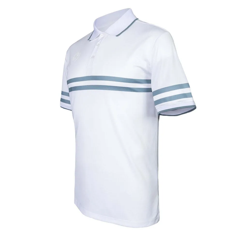 men printed stripe polo