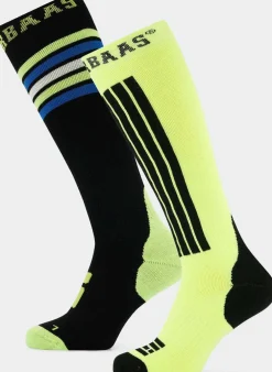 Striped 2-pack skisokken